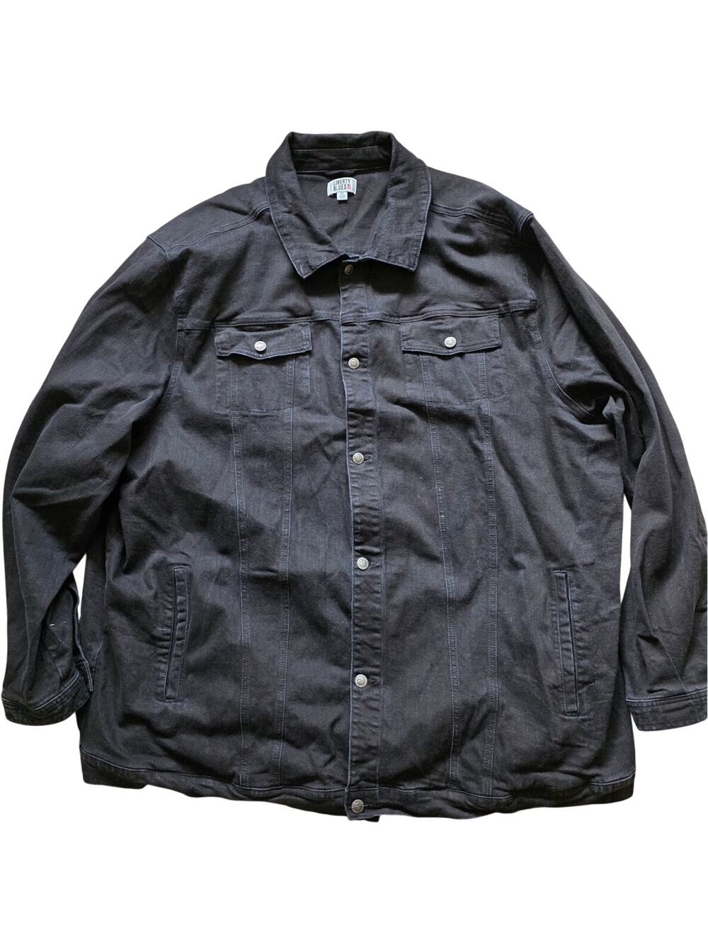 Liberty Blues Size 4XL Men's Black Jean Jacket